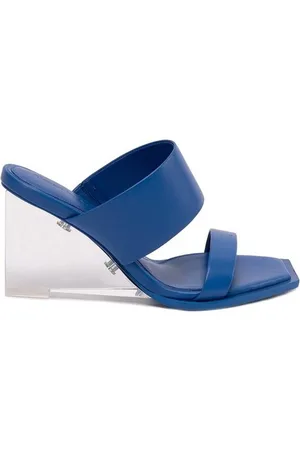 Alexander McQueen Galactic Blue Shard Sandals, Brand Size 38 ( US Size 8 )