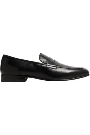 Bally Saix Black Leather Penny Loafers, Brand Size 7 ( US Size 8 )