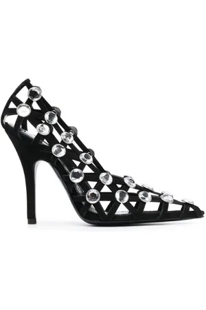 The Attico Grid 105Mm Rhinestone-Embellished Pumps, Brand Size 39 ( US Size 9 )