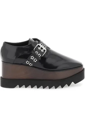 Stella McCartney Black Elyse Stud Band Platform Sneakers, Brand Size 35 ( US Size 5 )