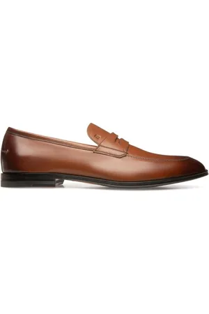 Bally Mens Cuero Webb Leather Loafers, Brand Size 6 ( US Size 7 )