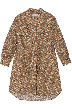 Burberry Girls Monogram Print Shirt Dress, Size 8Y