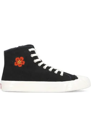 Kenzo Cream Boke Flower Canvas High-Top Sneakers, Brand Size 36 ( US Size 5 )