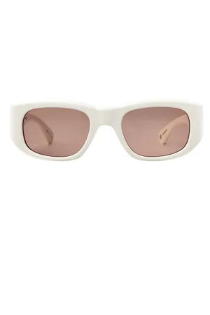 GARRETT LEIGHT LAGUNA SUN Bordeaux Rectangular Sunglasses 2140 TEESPI/BOR 50