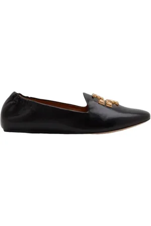 Tory Burch Black Eleanor Leather Loafers, Size 5
