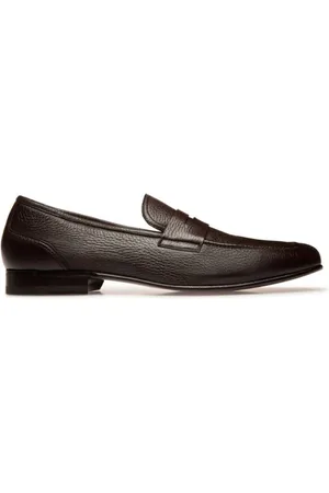 Bally Saix-U Leather Penny Loafers, Brand Size 6 ( US Size 7 )