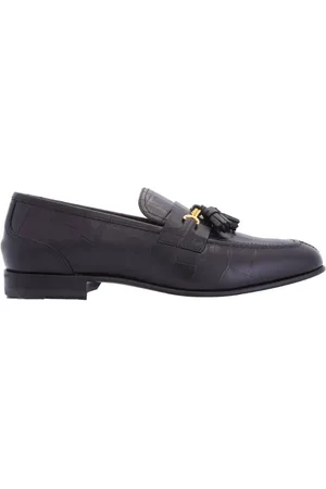 Bally Black Suisse Leather Loafers, Brand Size 6 ( US Size 7 )