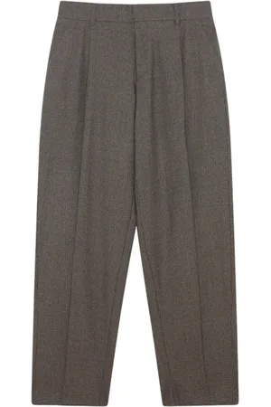 Kolor Mens A-Gray Bird Houndstooth Tailored Trousers, Brand Size 1 (Small)