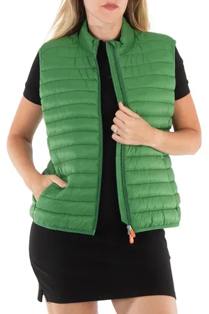 save the duck Rainforest Green Anita Puffer Vest, Brand Size 0 (X-Small)