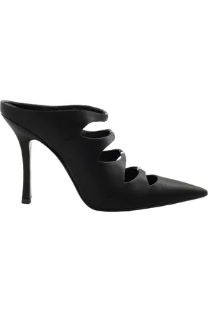 Alexander Wang Black Lolita 105 Satin Mules, Brand Size 36 ( US Size 6 )