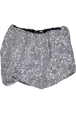 The Attico Ladies Grey Sequins Mini Skirt, Brand Size 42 (US Size 8)