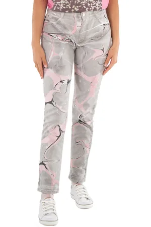 Stella McCartney Skinny Boyfriend Embroidered Logo Jeans, Waist Size 26