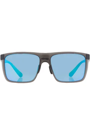 Maui Jim Honokalani Blue Hawaii Rectangular Mens Sunglasses B455-14 57