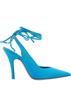 The Attico Turquoise Venus Slingback 105 Pumps, Brand Size 35 ( US Size 5 )