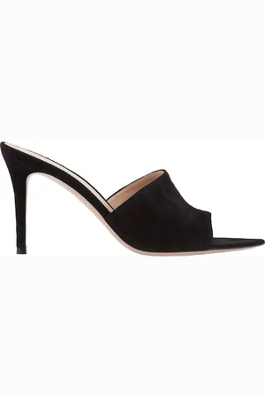 Gianvito Rossi Black Camoscio Suede Mules, Brand Size 35 ( US Size 5 )