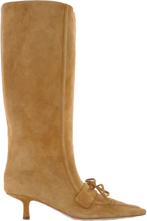 Burberry Knee-High Suede Storm Boots, Brand Size 35.5 (US Size 5.5)