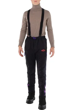 Kolor Black Logo Print Trouser With Suspenders, Brand Size 1 (Small)