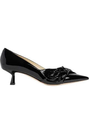 Jimmy Choo Black Elinor 45 Patent Pointed-Toe Pumps, Brand Size 38 ( US Size 8 )