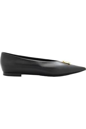 Burberry Ezra Tb Monogram Motif Ballet Flats, Brand Size 40 ( US Size 10 )