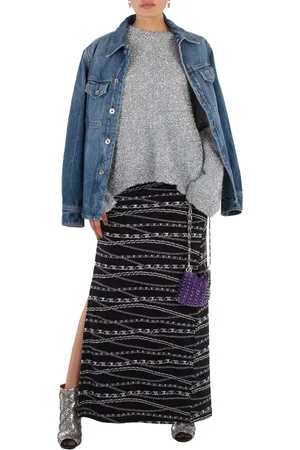 Paco rabanne All Over Chain Print Midi Skirt, Brand Size 36 (US Size 4)