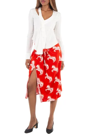 Stella McCartney Ladies White Asymmetric Seam Detailed Shirt, Brand Size 34 (US Size 0)