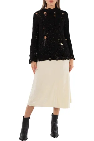 R13 Black Glitter Grunge Sweater, Size XX-Small