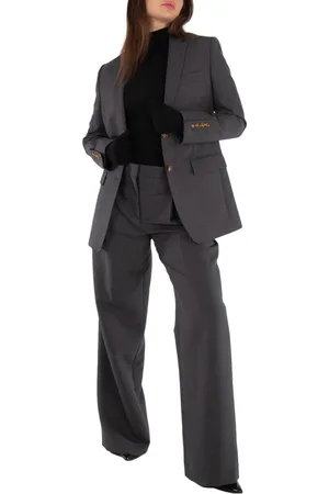 Burberry Anny Wool Straight-Cut Tailored Trousers, Brand Size 12 (US Size 10)