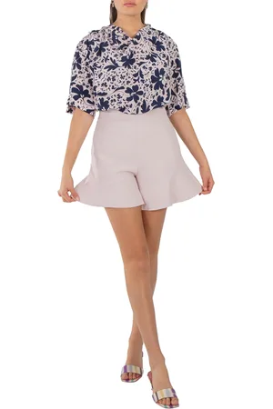 Stella McCartney Ladies Peplum-Hem Crepe Shorts, Brand Size 38 (US Size 4)