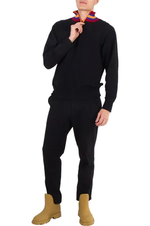 Kolor Mens Black Contrasting Turtleneck Jumper, Brand Size 1 (Small)