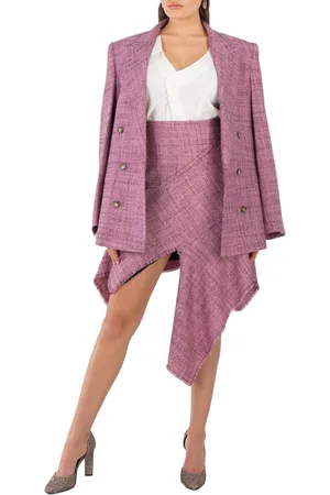 Stella McCartney Ladies Pink Double-Breasted Wool Blazer, Brand Size 36 (US Size 2)