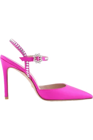 Stuart Weitzman Ladies Flamingo Gemcut 100 Ankle Strap Pump, Brand Size 38 ( US Size 7.5 )
