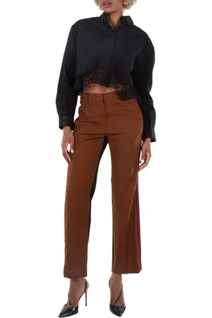 Burberry Dark Birch Brown Lottie Trousers, Brand Size 8 (US Size 6)