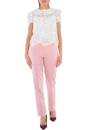 Burberry Aimie Tailored Straight Leg Wool Trousers, Brand Size 4 (US Size 2)