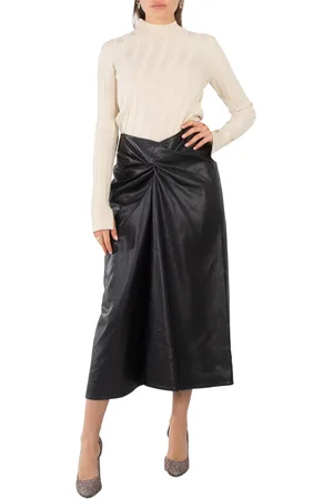 Stella McCartney Ladies Black Knotted Midi Skirt, Brand Size 36 (US Size 2)
