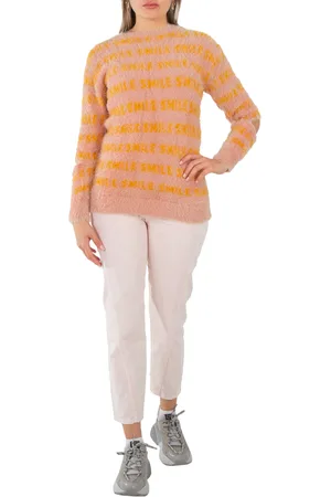 Stella McCartney Ladies Pink Fluffy Words Sweater, Brand Size 36 (US Size 2)