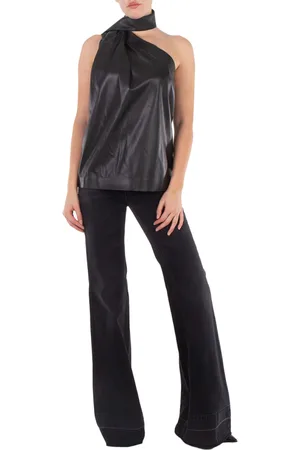 Stella McCartney Black Falabella Cotton Denim Flared Leg Jeans, Waist Size 29