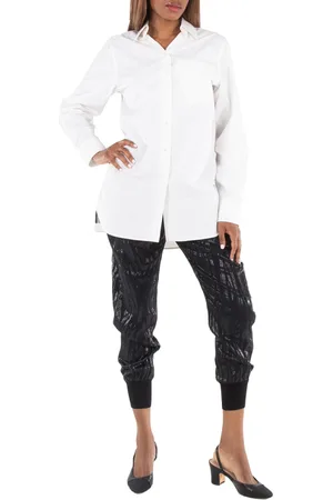 Stella McCartney White Horse Print Insert Shirt, Brand Size 36 (US Size 2)