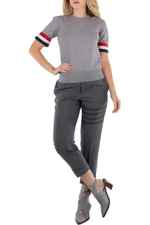 Thom Browne Low Rise School Uniform Skinny Trousers, Brand Size 38 (US Size 2)