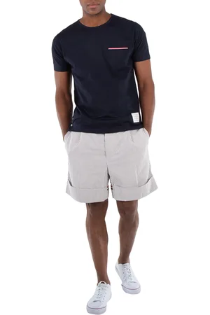 Thom Browne Navy Cotton Jersey Pocket T-Shirt, Brand Size 1 (Small)