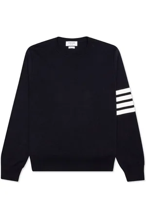 Thom Browne Milano Four Bar Stripe Crew Knit Pullover, Brand Size 00 (XX-Small)
