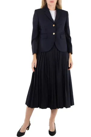 Thom Browne Ladies Navy Single-Breasted Blazer, Brand Size 38 (US Size 2)