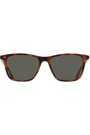 GARRETT LEIGHT HAYES SUN Pure G15 Polarized Square Sunglasses 2141 SPBRNSH/PG15 PLR 52