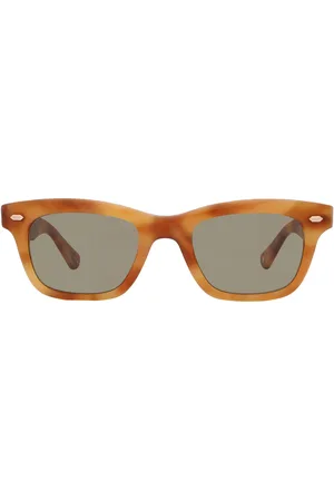 GARRETT LEIGHT GROVE SUN Green Rectangular Sunglasses 2143 EMT/GRN 48