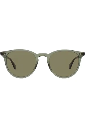 GARRETT LEIGHT MANZANITA SUN Green Oval Sunglasses 2151 JUN/GRN 50