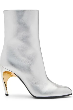 Alexander McQueen Armadillo 95mm Leather Ankle Boots, Brand Size 38 ( US Size 8 )