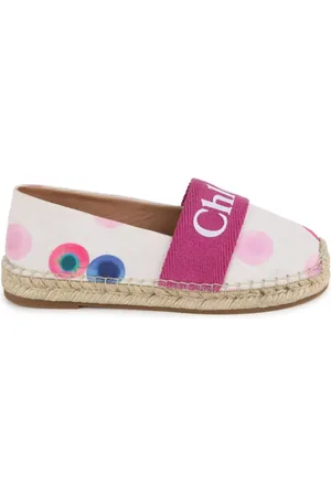 Chloé Girls Logo Graded Ink Dot Espadrilles, Brand Size 36 (4 Kids)
