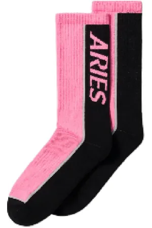 ARIES Jacquard Logo Credit Card Socks, Size 44
