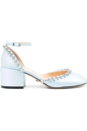 Mach & Mach Audrey Satin Crystal Embellished Pumps, Brand Size 36 ( US Size 6 )