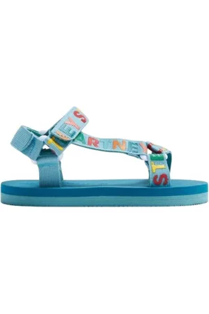Stella McCartney Kids Logo Tape Velcro Sandals, Brand Size 31 (13.5 Kids)