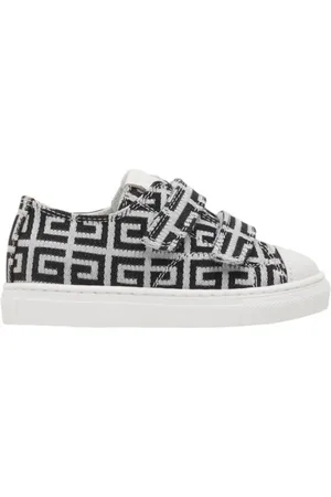 Givenchy Girls City Logo Jacquard Velcro Sneakers, Brand Size 31 (13.5 Kids)